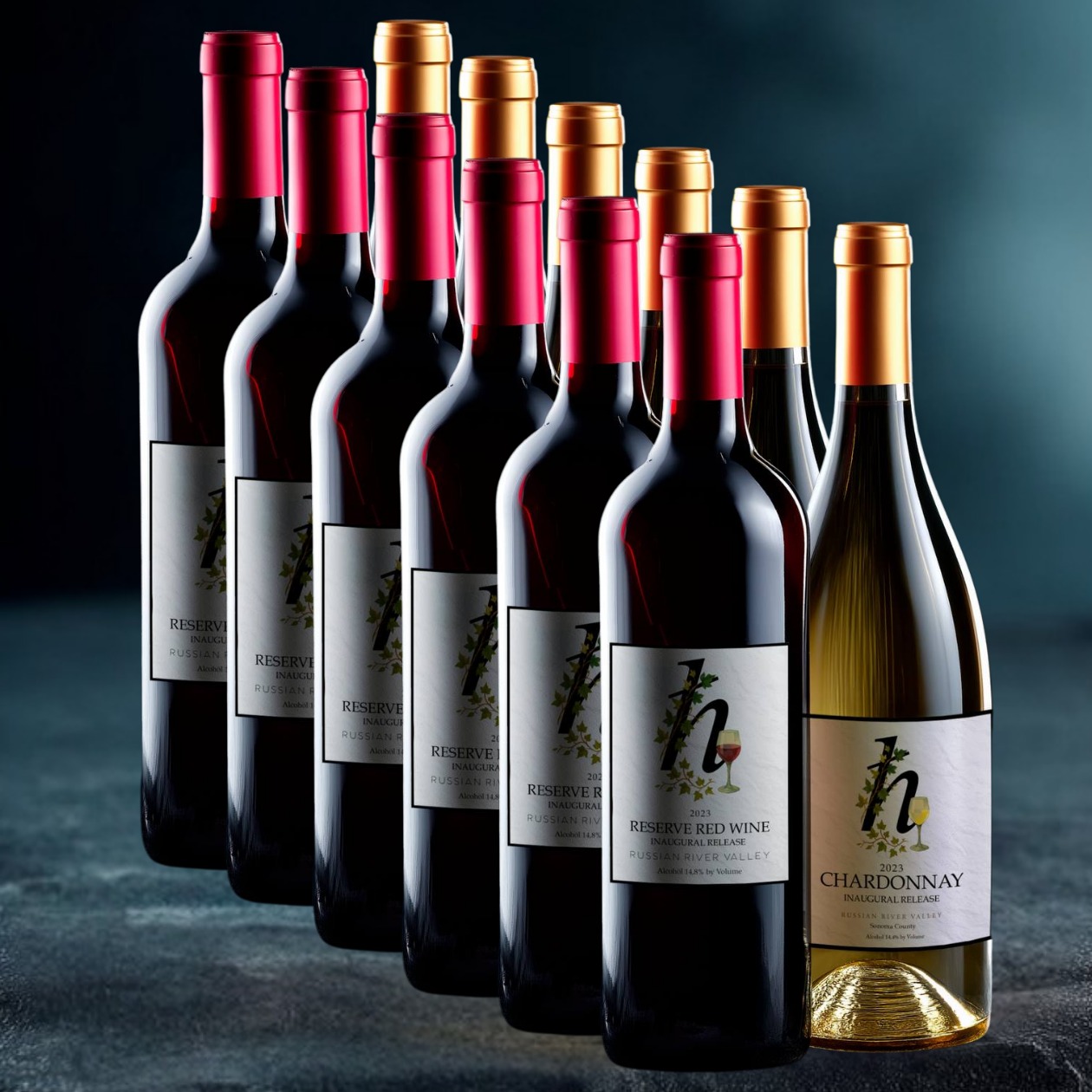 Chardonnay and Reserve Red Blend - 2023 - 12-Bottle Set